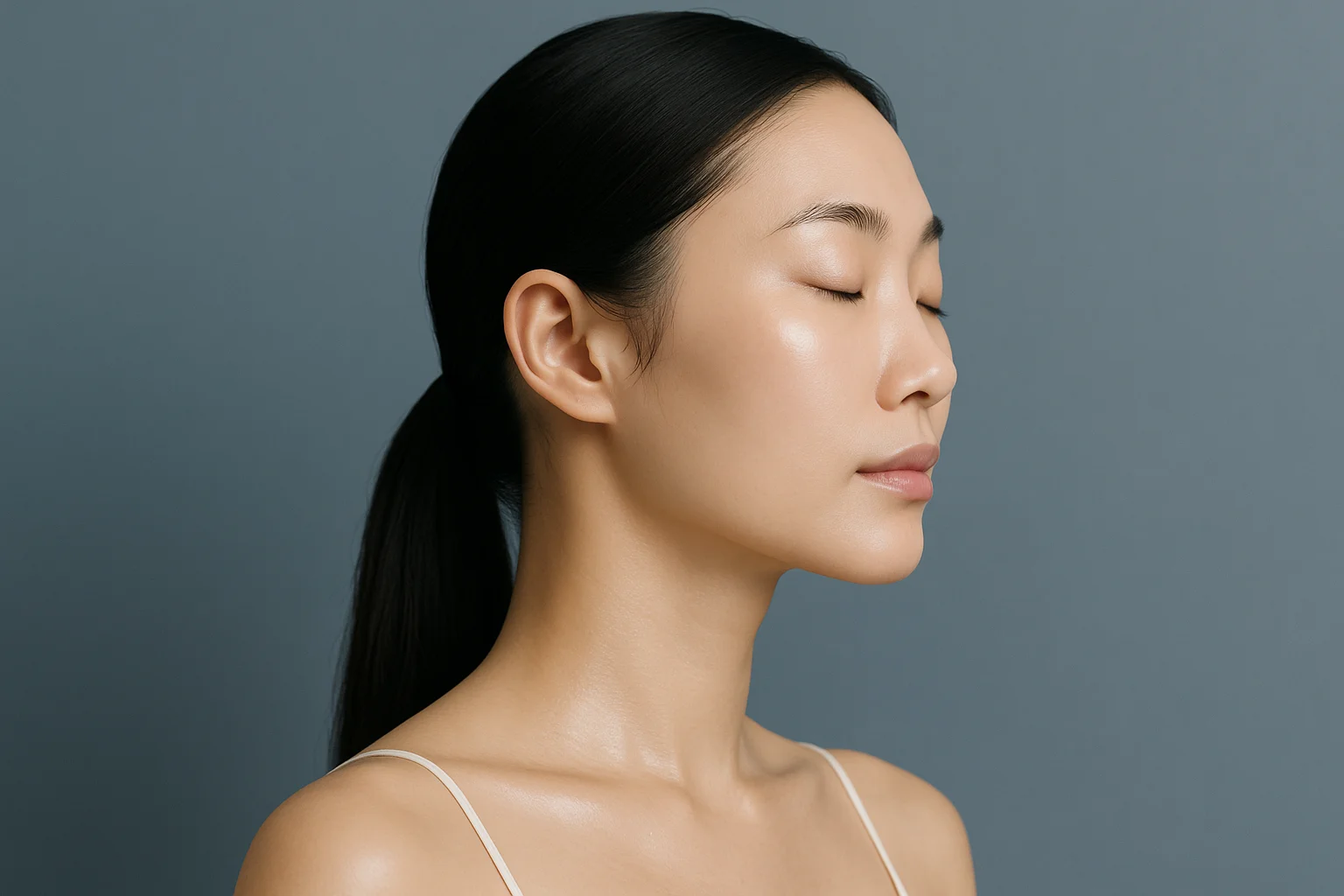 얼굴 실리프팅, 원리부터 회복까지 — 다운타임과 홈케어 정리 · 에디토리얼 이미지